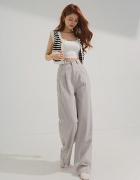 Floor-Length Denim Wide Pants