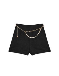 Pearl Tweed Shorts (With Waist Chain)