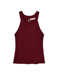 Off-shoulder Knitted Vest (with padding)
