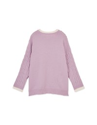 Contrast Twist Knitted Long Top
