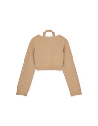 Front Twist Hollow-out Neck Knitted Top