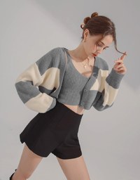 Two Piece Coarse Knit Top