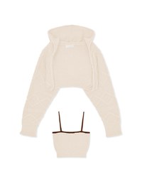 Knitted Hooded Set Wear