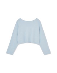 2WAY Hollow Fleece Knitted Top