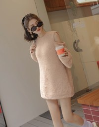Mohair Hollow Long Knitted Top