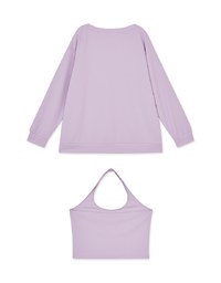 Two Piece V Neck Plain Cotton Top