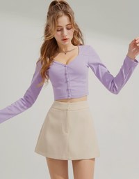 Plain Silky Skort