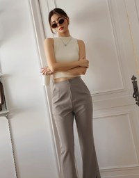 High Elastic Slit CEO Suit Pants