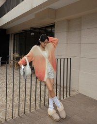 Romantic Ombre Knitted Cardigan