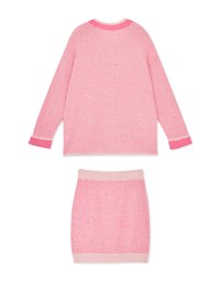 Fluffy Knitted Skirt Set