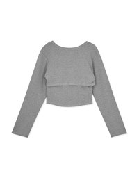 2WAY Detachable Knitted Top (With Padding)