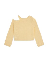 Off Shoulder Knitted Long Sleeved Top