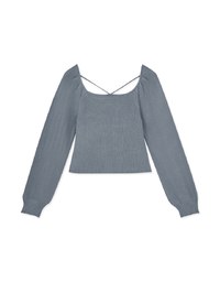 2 Way Square Neck Knit Top