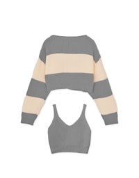Two Piece Coarse Knit Top
