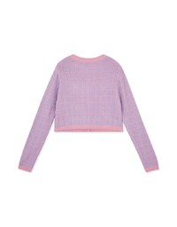 Elegant Tweed Woolen Knit Top