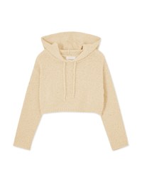 Bouclé Hooded Knit Top