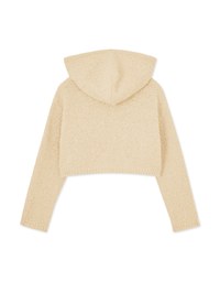 Bouclé Hooded Knit Top