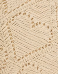 Heart Shaped Eyelet Knitted Sweater