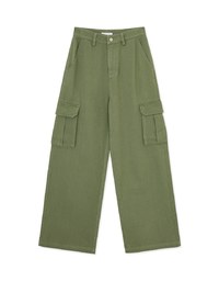 Thick Straight Leg Cargo Wide Pants