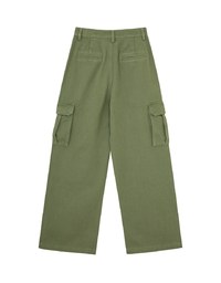 Thick Straight Leg Cargo Wide Pants