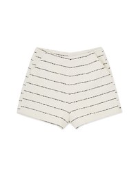 Simple Striped Woolen Shorts