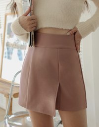 【Stark Minimalism 2.0】 High-Waist Heating Slit Skort