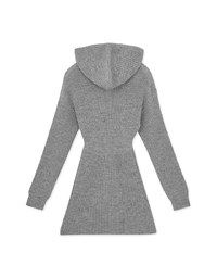 Hooded Knitted Mini Dress