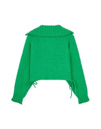 Crew Neck Puff Sleeve Knit Top