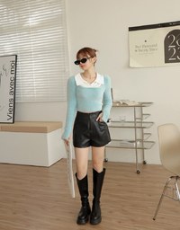 Edgy Chic Patchwork Knitted Top