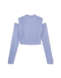 Stand Collar Notched Knitted Sweater