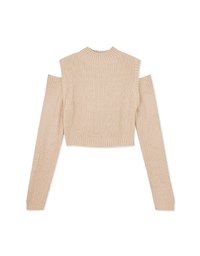 Stand Collar Notched Knitted Sweater