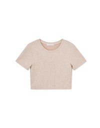 Round Neck Ribbed Crop Top