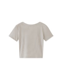 V Neck Lightweight Ribbed Top