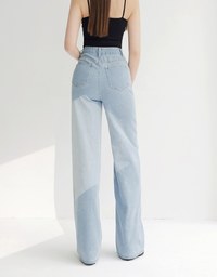 Vintage Jeans Denim High Waisted Wide Pants Culottes