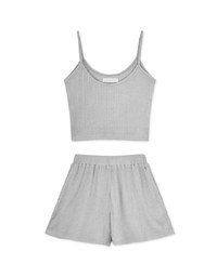 Thin Strap Tank Top Casual Set (With Padding)