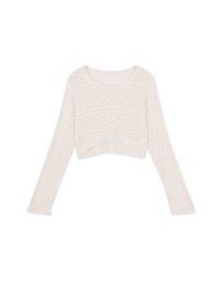 Multi-line Knitted Crop Top