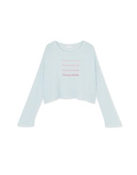 Micro Transparent Gradient Letter Knitted Sweater