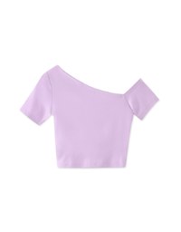 Plain One Shoulder Padded Top