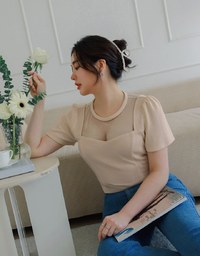 Sheer Short Sleeve Top