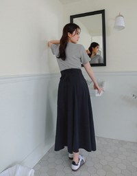 Back Tie Strap Suspender Long Skirts