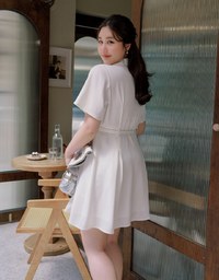 Adventure Style Shirt Short Dress (With Belt)