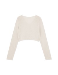 Pastel Color Correction Heart Shaped Button Knitted Top