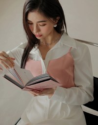 Layered Blouse Dress (With Belt)
