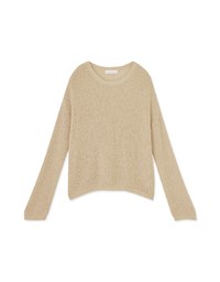 Pastel Color Correction Round Neck Knitted Top
