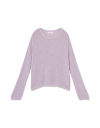 Pastel Color Correction Round Neck Knitted Top