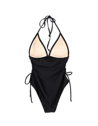 【PUSH UP】Side Hollow Tie Strap Swimsuit