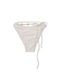 [ KAREN ] Luxury Gold Chain Wrinkle Hollow Knit Bikini Bottom 【PUSH UP】