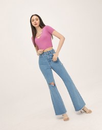 Asymmetric Sexy Hollow Top