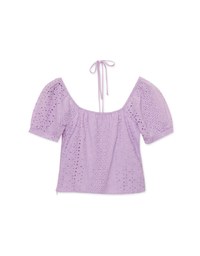 Embroidered Tie Strap Top