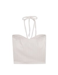 Woven Texture Halter Padded Tube Top